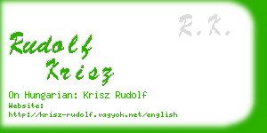 rudolf krisz business card